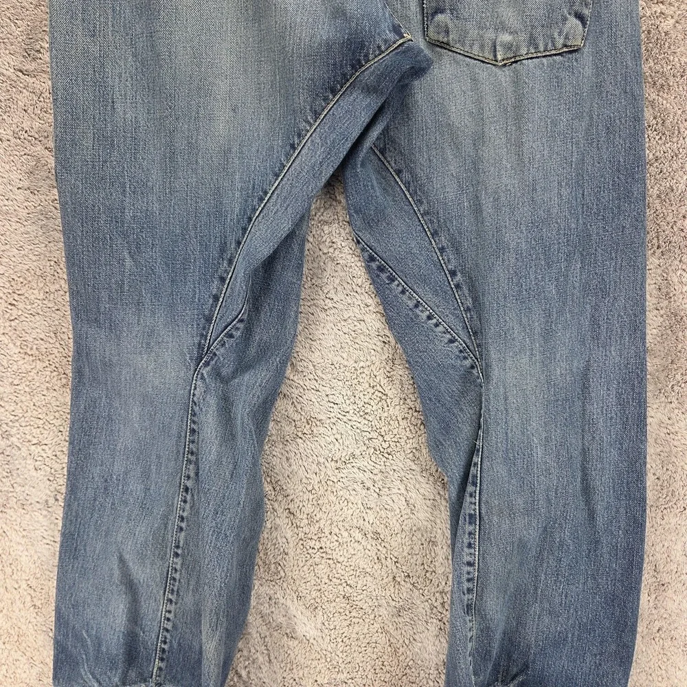 VTG Levis Engineered Jeans Men 34x32 Blue Thrashed Destroyed Twisted Buckle Back